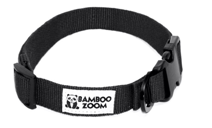 Bamboo Zoom Obojok pre psov čierny M