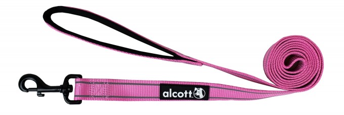 Alcott Reflexné vodítko pre psy, ružové, veľkosť L