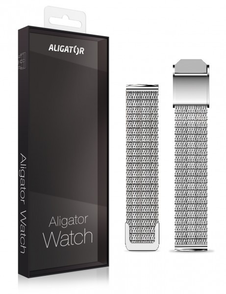 Náhradní kovový řemínek pro Aligator Watch Grace 16mm, stříbrný