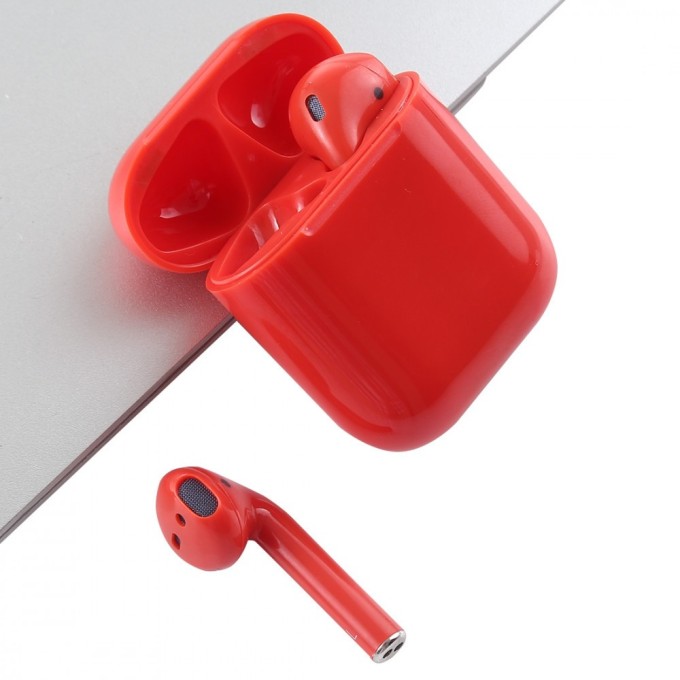 Bezdrátová sluchátka i7S TWS, červená