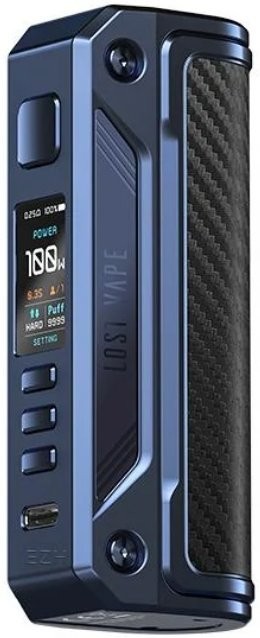 Lost Vape Thelema Quest Solo 100W grip Easy Kit Sierra Blue Carbon Fiber