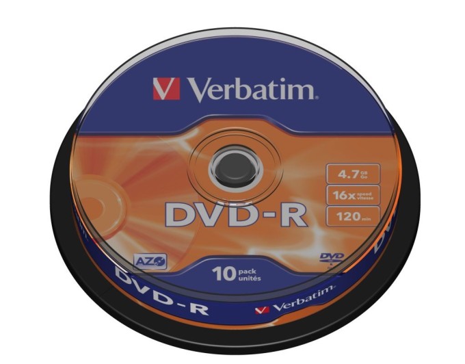 DVD-R Verbatim 4,7 GB (120min) 16x 10-cake