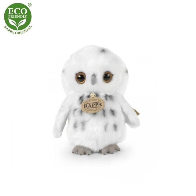 Rappa Plyšová sova bílá 18 cm ECO-FRIENDLY