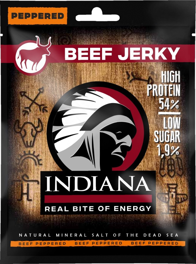 INDIANA Jerky hovězí Peppered 25g