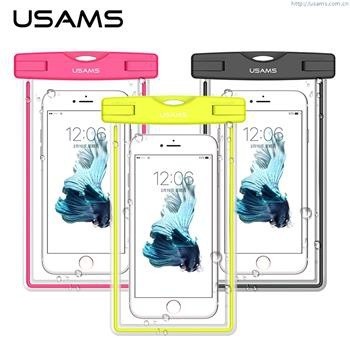 USAMS Luminous Vodotěsné Pouzdro Yellow pro Smartphone 6"
