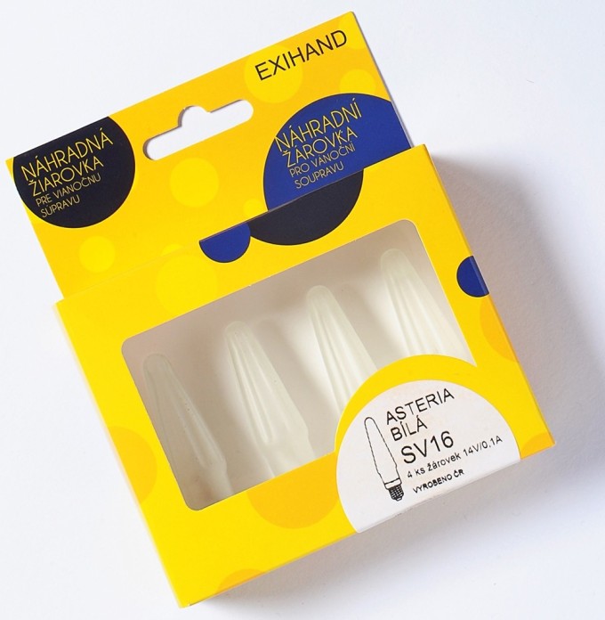 Blistr 4 žárovky Asteria bílá 14V/0,1A