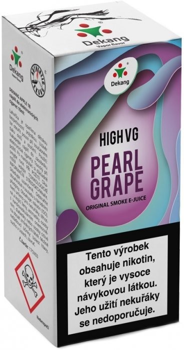 Liquid Dekang High VG Pearl Grape 10ml - 3mg (Hrozno s mätou)