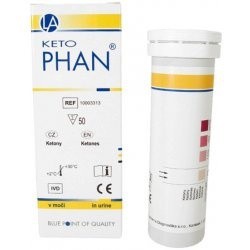 Ketophan diagnostické prúžky na moč 1x50 ks