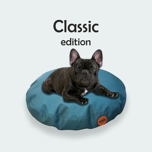 REDANT Pelech pro psy Polštář kulatý Puff Smaragdově zelená