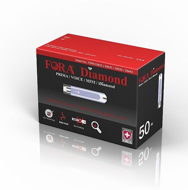 Testovací proužky ke glukometrům Diamond 50 ks