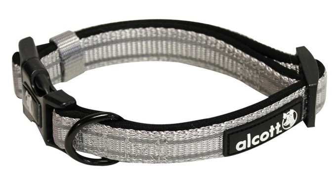Alcott reflexný obojok pre psy, Adventure, šedý, veľkosť S