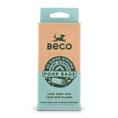 Vrecká na exkrementy Beco, 60 ks, s pepermintovou arómou, ekologické