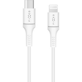 FIXED USB-C/Lightning kabel,2m,MFI,biely