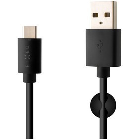 FIXED USB/USB-C kábel, USB 2.0, 2m,čierny