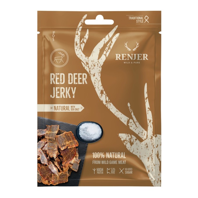 RENJER Modern Nordic Red Deer (Jelení) Jerky Sea Salt 25g