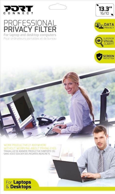 PORT CONNECT PRIVACY FILTER 2D - 13,3'', 16/10, černý