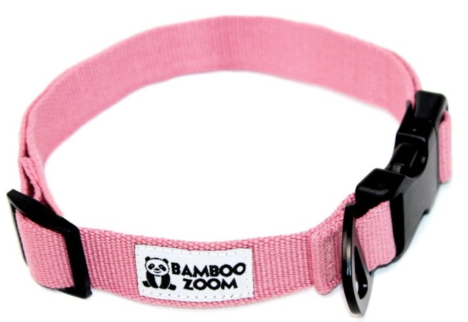 Bamboo Zoom Obojok pre psy ružový M
