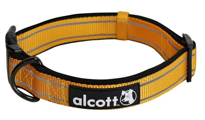 Alcott reflexný obojok pre psy, Adventure, oranžový, veľkosť S