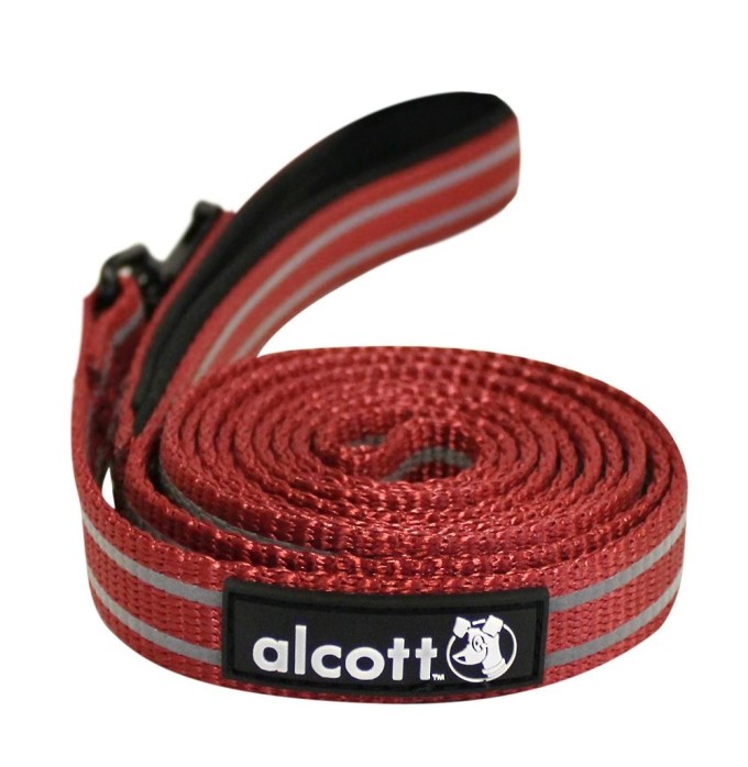 Alcott reflexné vodítko pre psy, červené, veľkosť L