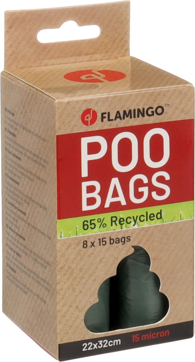 Flamingo Poco Sáčky na exkrementy zelené 8x15ks