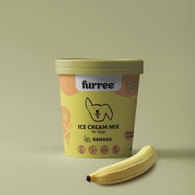 Fürree Ice cream Banana Zmrzlina pro psy 60g