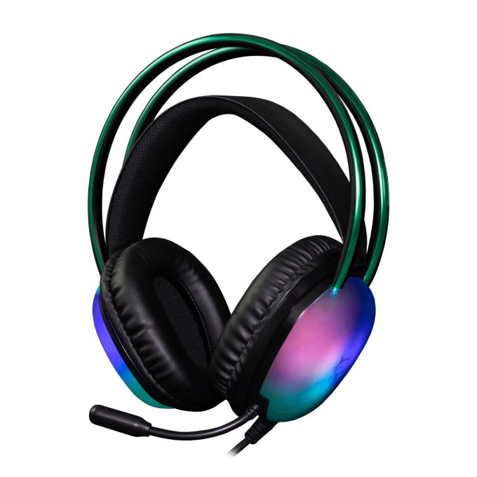 White Shark herní headset PEACOCK 2, pro PC, PS4/PS5, Mac, černá