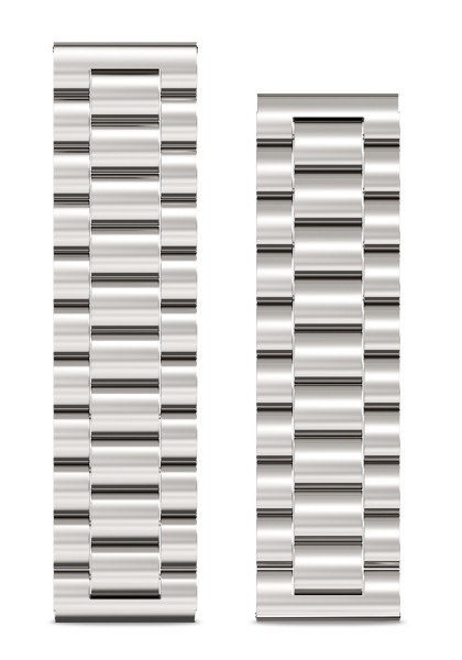 Řemínek celokovový ALIGATOR 22mm, titanový