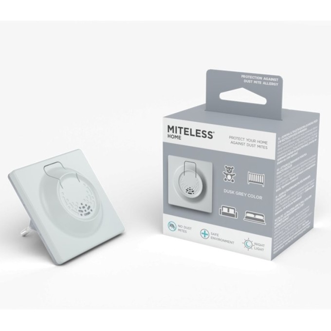 MITELESS® Home Ultrazvukový odpuzovač roztočů pro domácnost šedý