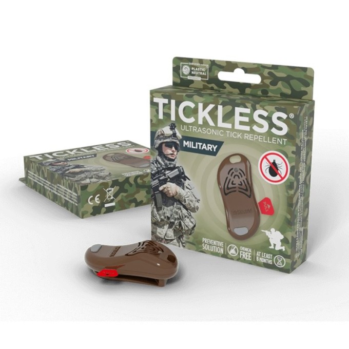 TICKLESS® MILITARY Ultrazvukový odpuzovač klíšťat a blech pro lidi hnědý