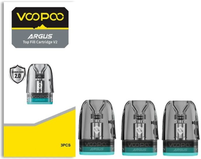 VOOPOO ARGUS Top Fill cartridge V2 1ohm 3ml 3Pack