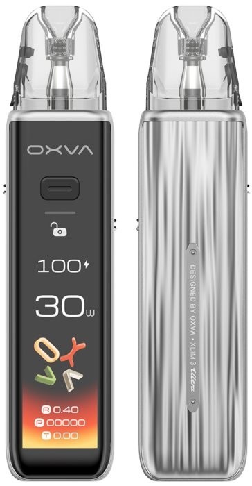 OXVA Xlim 3 ULTRA elektronická cigareta 1500mAh Metal Silver
