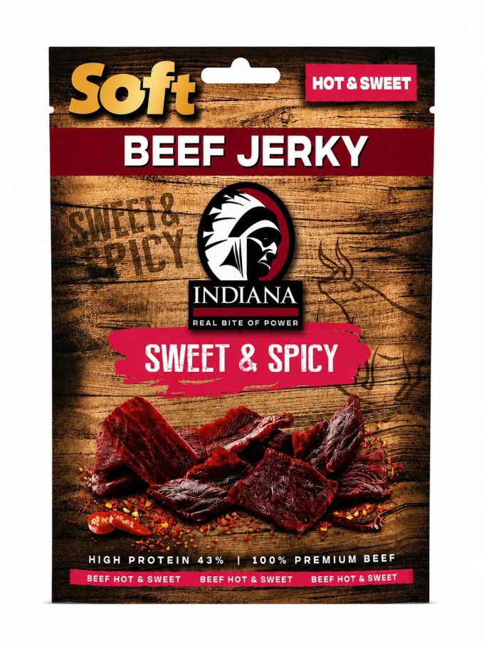 INDIANA Soft Jerky Beef Hot & Sweet 20g