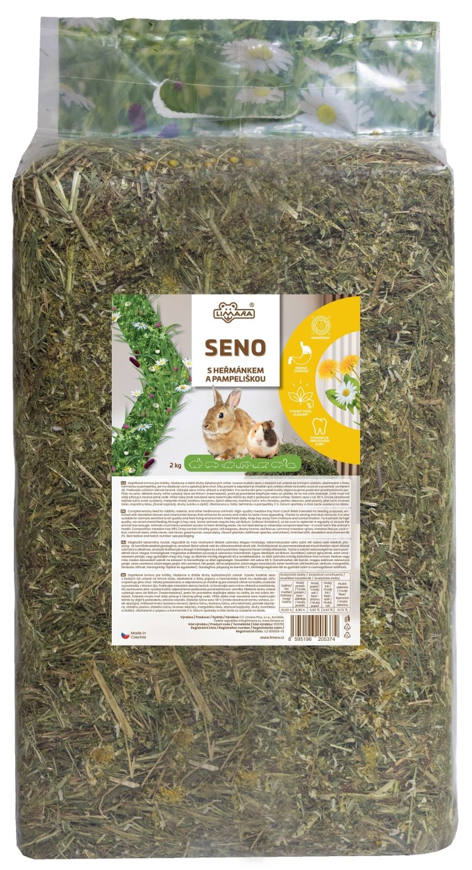 LIMARA Seno s přídavkem heřmánku a pamplelišky 2kg