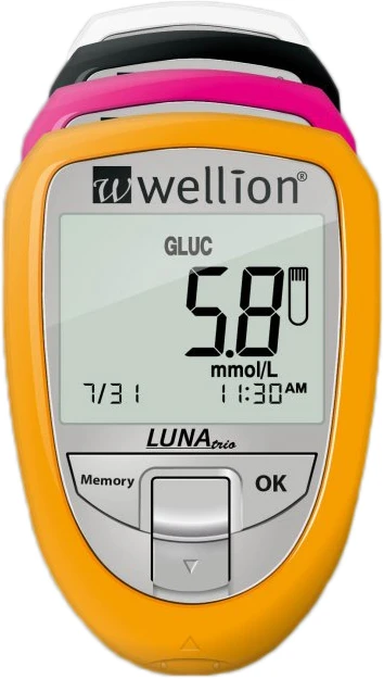 Glukometr Wellion LUNA TRIO set - bílý