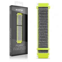 Řemínek nylonový ALIGATOR 22mm, limetkový