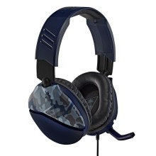 Herní sluchátka Turtle Beach RECON 70, camuflage modrá, 3.5mm, PS5, Xbox One/series X/S, Nintendo