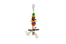 Karlie hračka pre vtáky  z prírodných materiálov so zvončekom 27 cm