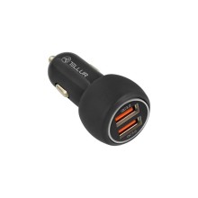Tellur FCC8 Duální USB nabíječka do auta s QC 3.0, 6A černá