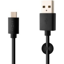 FIXED USB/USB-C kábel, USB 2.0, 1m,čierny