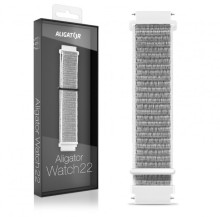 Řemínek nylonový ALIGATOR 22mm, bílý