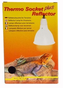 Lucky Reptile Thermo Socket plus Reflector Malý biely, V.17 x ø14 cm