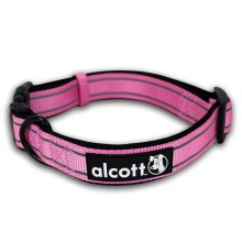 Alcott Reflexný obojok pre psy, Adventure, ružový, veľkosť L