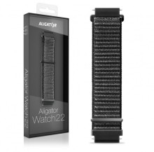 Řemínek nylonový ALIGATOR 22mm, černý