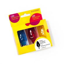 Blistr FILAMENT Šiška barevná 3 žárovky 20V/0,2W
