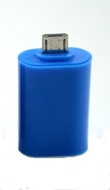 Adaptér microUSB/USB (OTG) modrý
