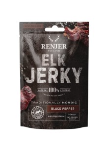 RENJER Modern Nordic Elk (Losí) Jerky Black Pepper 25g