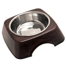 Flamingo Miska nerez v dřevěném stojánku Wenge  160ml