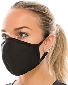FACIAL bavlnená maska s filtrom PM2.5 - čierna