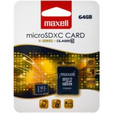 MAXELL MicroSDXC 64GB CL10 + adpt 854988