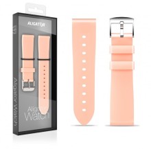 Řemínek silikonový ALIGATOR 18mm, meruňkový